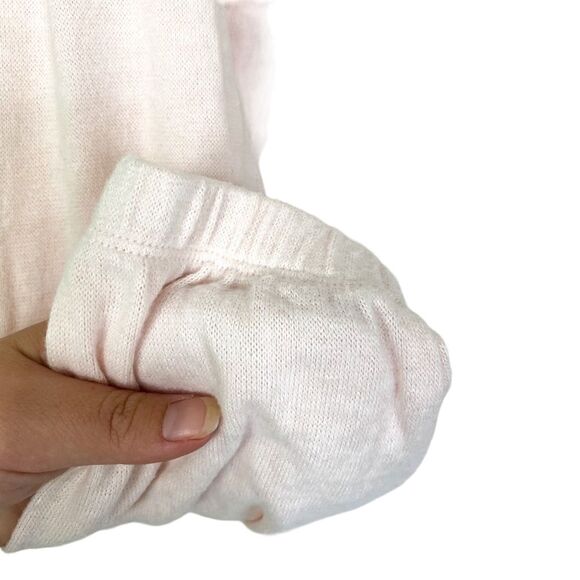 Forever 21 Baby Pink Long Sleeved Elastic Cropped Soft Knit Sweater Medium - Picture 4 of 8